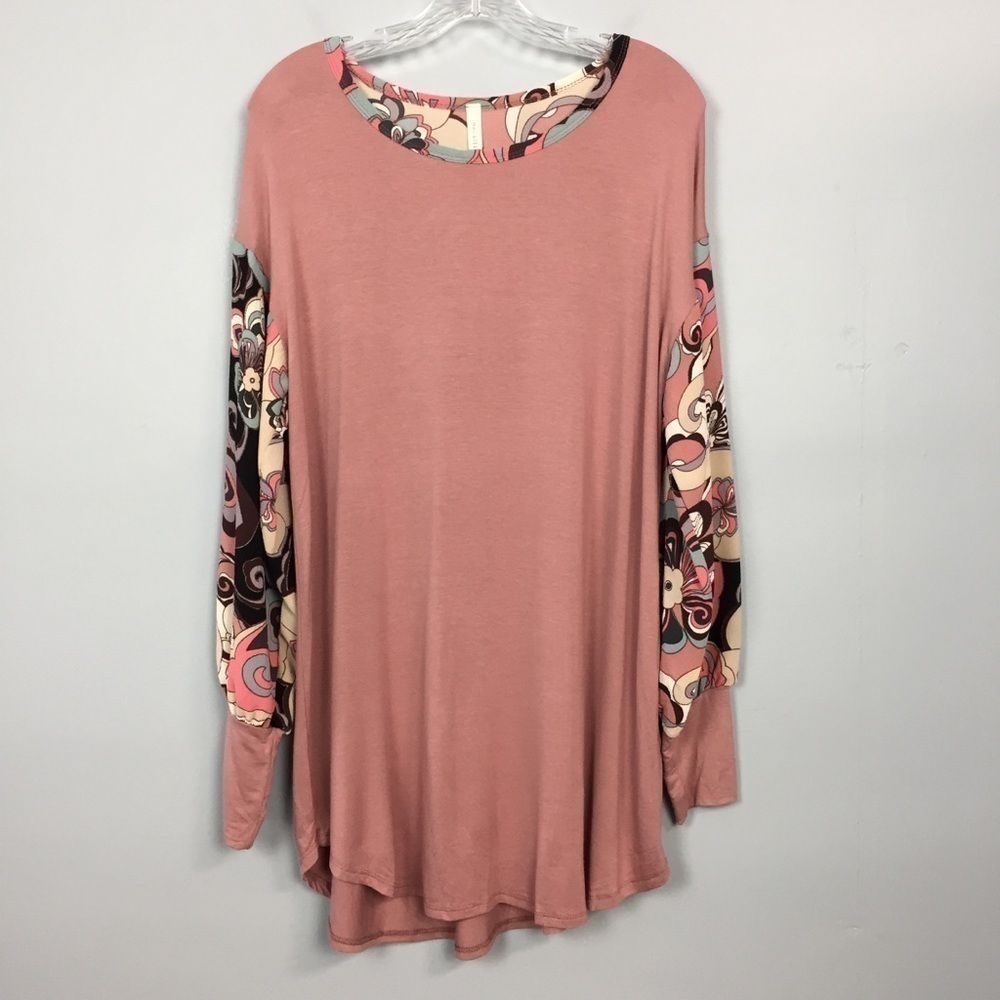 𝅺mai Soli Call To You Floral Long Bishop Sleeve Top